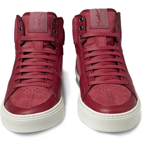 ysl suede high tops|ysl men's sneakers.